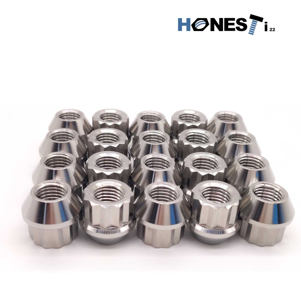 M12x1.5px20L 12 Point Cone Seat Open-End Lug Nuts 20pcs/Kit