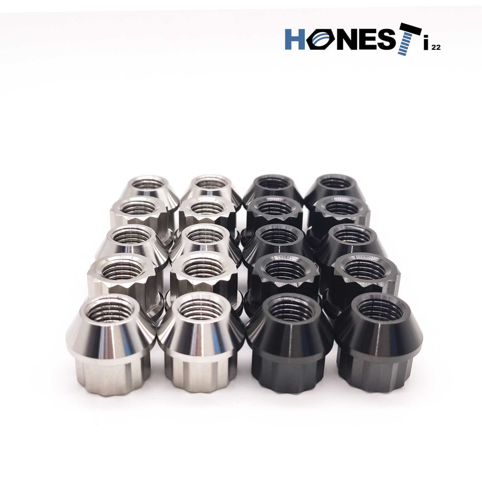 M12x1.5px20L 12 Point Cone Seat Open-End Lug Nuts 20pcs/Kit