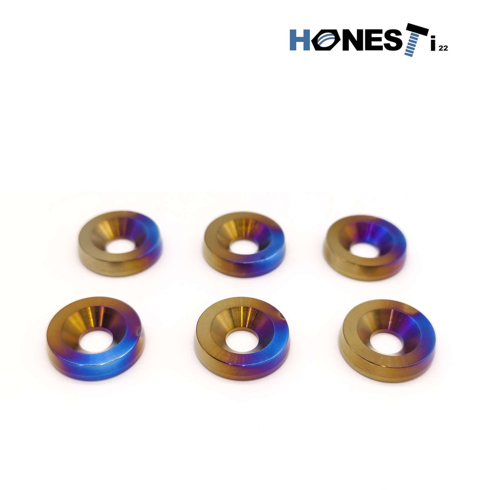 GR5 Titanium M6 Countersunk Head Washers 10Pcs