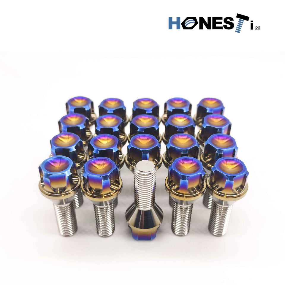 HTI M12 28mm Anti-Theft Titanium Lug Bolts Series